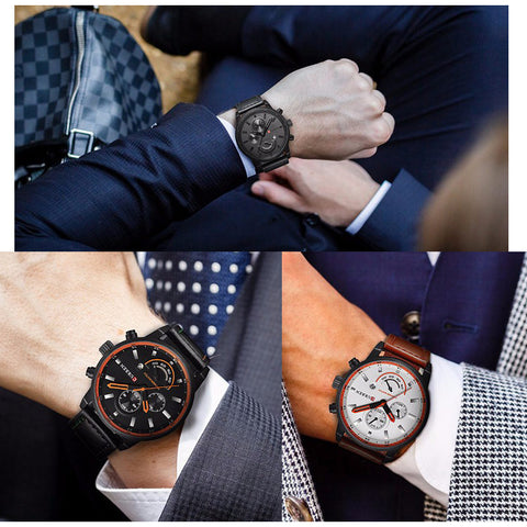 Luxury Leather Quartz Watch