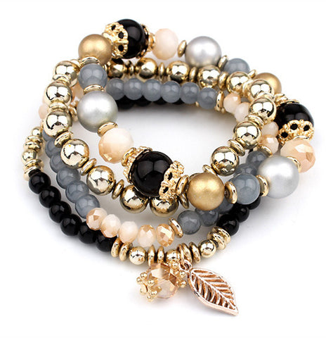 Multi-layer Crystal Beads Bracelets