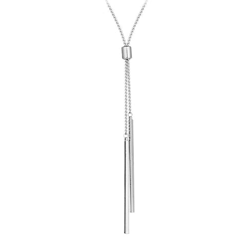 Long Strip Pendants Charm Necklace