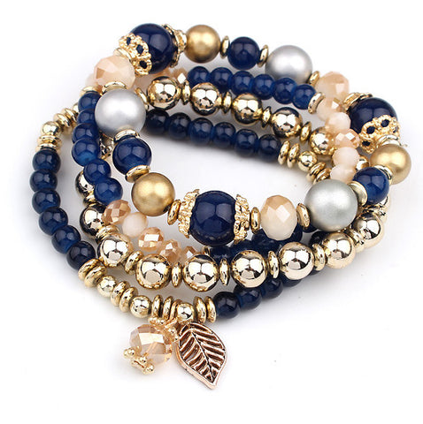 Multi-layer Crystal Beads Bracelets