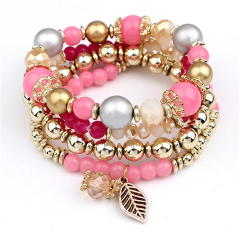 Multi-layer Crystal Beads Bracelets